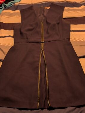 Banana Republic Navy Mini Dress with Front Exposed Zipper